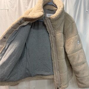 Calvin Klein Cream Sherpa Jacket